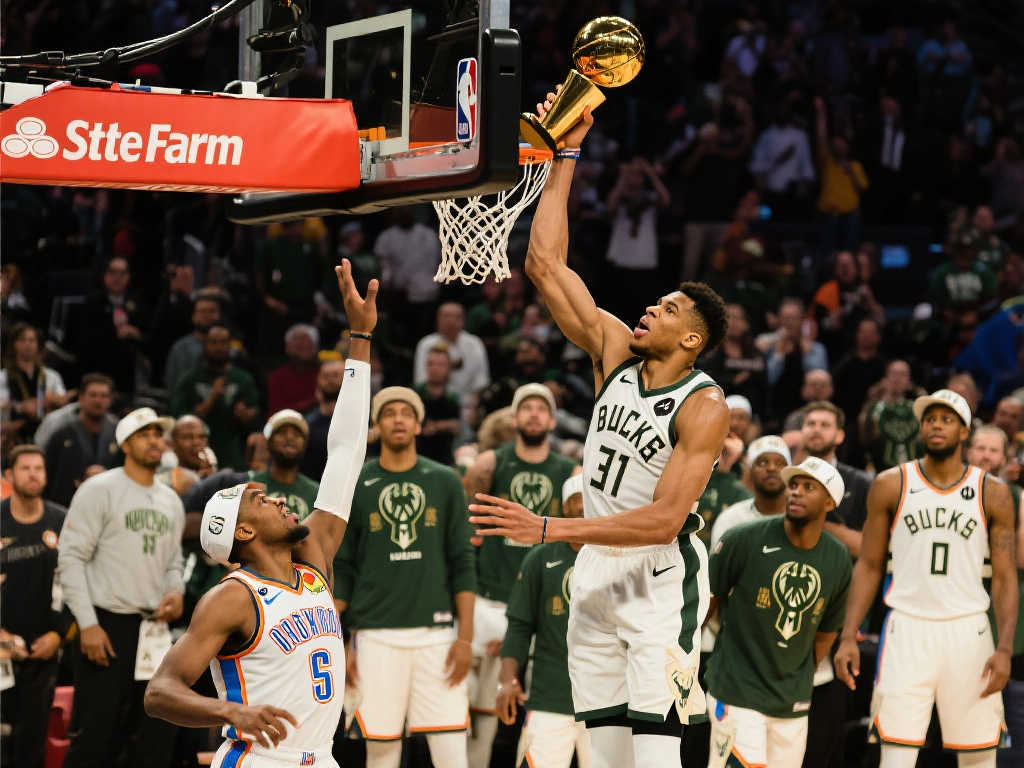 【直击】扬尼斯无敌表现 雄鹿击败雷霆夺得NBA杯冠军